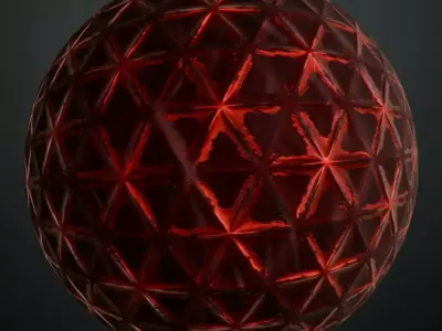 Reddish Sci-Fi Wall PBR Seamless Texture