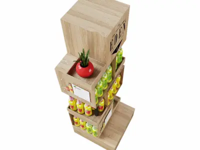 Floor Stand Product Display and Box Sleeve 3D model