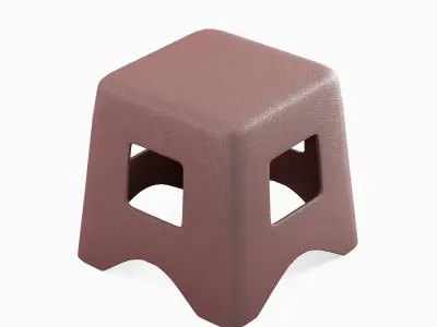 Plastic Stool 02 3D model