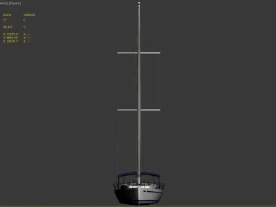 boat 3D model sailboat 3D model