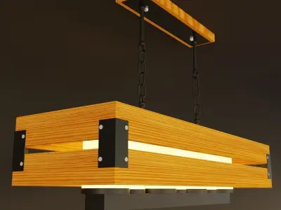Loft style lamp 3D model