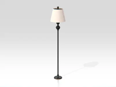 Antique Standing Floor Lamp Low-poly 3D model