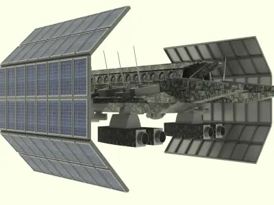 Mars - S800 Spaceship  Low-poly 3D model
