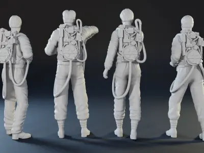Ghostbusters characters  3D print model