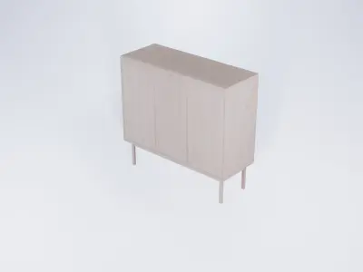 Farmhouse Style Floor Cabinet 3D model