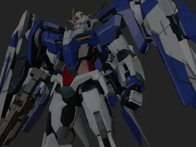 Gundam OO Raiser damaged 3D 3D model