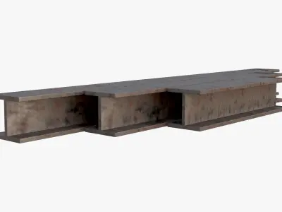 Iron Beams Low-poly 3D model