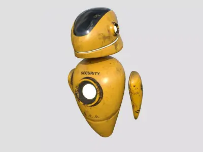 Flying Robot 07 Security - Character SciFi Design Low-poly 3D model