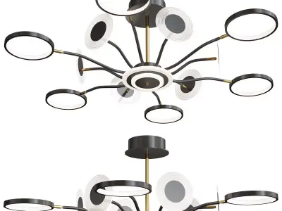 Sputnik Chandelier  Low-poly 3D model