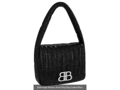 Balenciaga Monaco Small Sling Bag 3D Model Pack