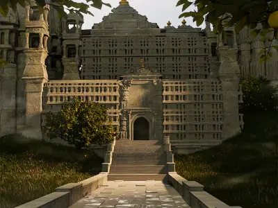 Fantasy Temple 3D model