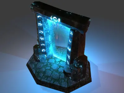 Old Portal Low-poly 3D model