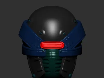 helmet high poly sculpt 3d printable ver 7 3D model 3D model 71
