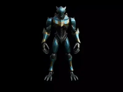 Robots Pack 4 Low-poly 3D model