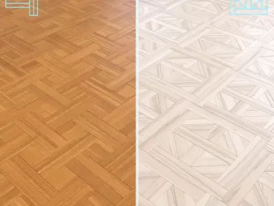 Parquet - Laminate - Wooden floor 2 in 1 Low-poly 3D model 135