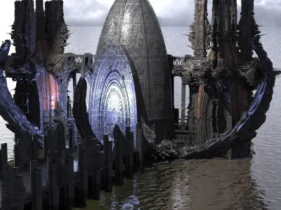 Dark Knights Templar Dark Dragon Towers 3D model