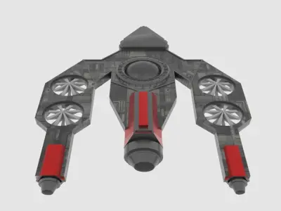 Antonov An - S Spaceship  Low-poly 3D model