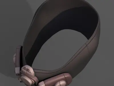 Gas mask respirator scifi futuristic 3d  Low-poly 3D model