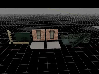 New york buildings Low-poly 3D model