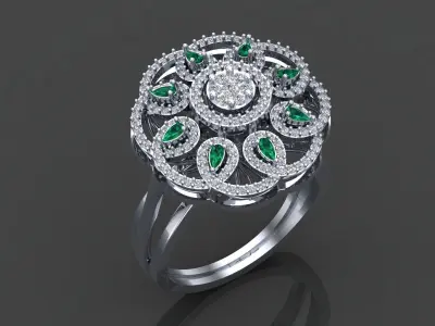 WEDDING RING WITH DIAMONDS 3D print model purchase