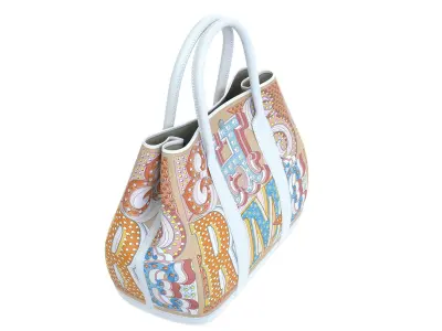 Hermes Garden Party Bag White Print Low-poly 3D model