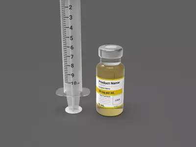 Syringe Vaccine 3D model