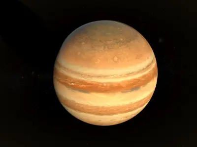 Planet Jupiter 3D Model 8K Low-poly 3D model