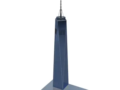One World Trade Center Detailed Skyscraper 3D Model 3D model