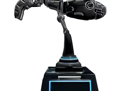 HighDetail Robotic Arm Display Model Low-poly 3D model