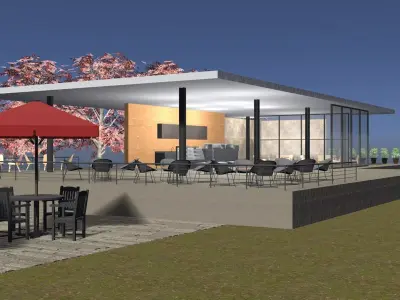 Pavilion cafe 25T04 3D model