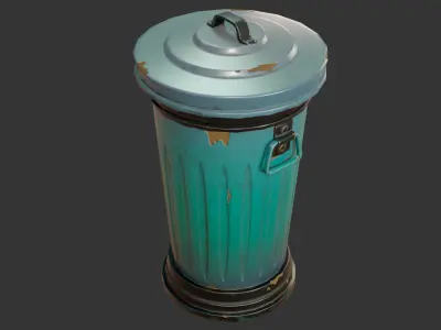 Stylized Trashcan 3D Model Pack