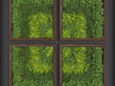 Vertical gardening 08 Low-poly 3D model