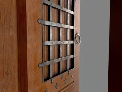 Medieval Door-2 Low-poly 3D model