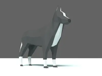 Low Poly Dog by RICHARD HIND Free low-poly 3D model