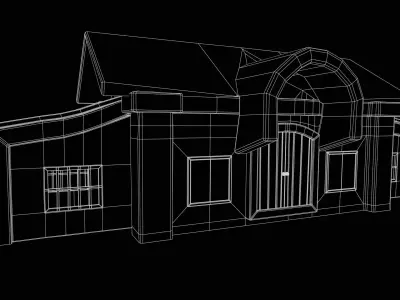 3D Game House with PBR Texturing Low-poly 3D model