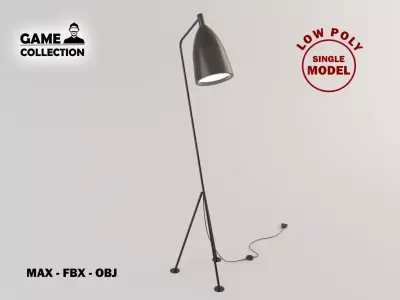 Floor Lamp 1 Lowpoly Low-poly 3D model