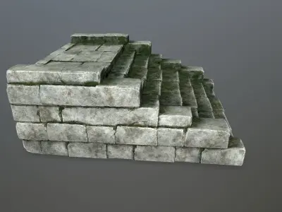 stairs 03 Low-poly 3D model