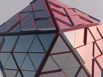 Sci Fi Platonic Shape Triangle Low-poly 3D model 2019 3D model