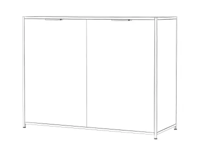 Dita Sideboard with two doors 3D model