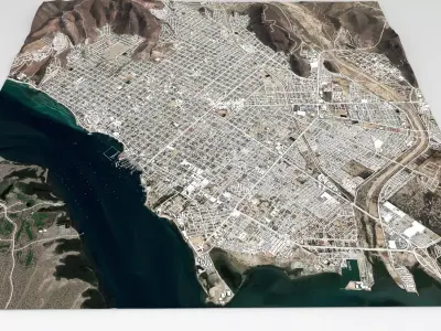 Cityscape La Paz Mexico Usa 3D model