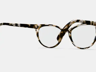 Haley Eyeglasses in Opal Tortoise 3D model