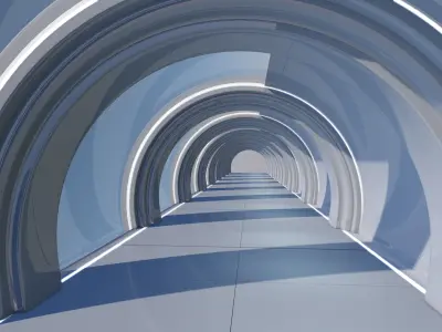 Futuristic Tunnel 3D model