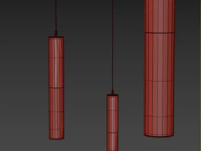 Oralie Pendant Light Brass  Black 3D model