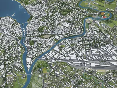 Top 5 Cities in Switzerland 3D Model Pack