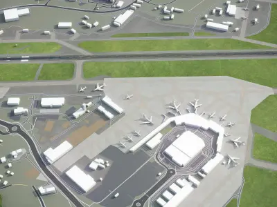 Stavanger  Low-poly 3D model