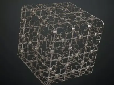 Silver Rust Metal Iron Guard Transparent PBR Seamless Texture