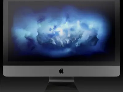 Apple iMac Pro 18-core Retina 5K 27inch Display  Low-poly 3D model