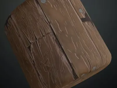 Stylized Distressed Wood Planks Texture