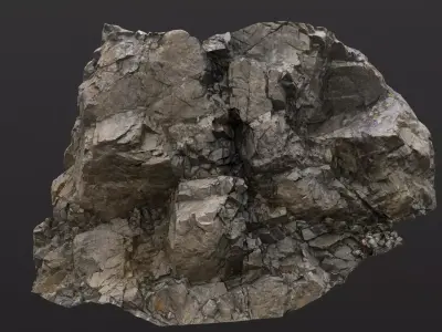 Moa Point Cliffs Photogrammetry Assets  Low-poly 3D model
