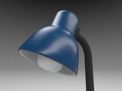Modern table lamp blue Low-poly 3D model